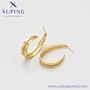 Wholesale Xuping 1 2 Inch 14K Gold Color Half Hoop Huggie Earrings